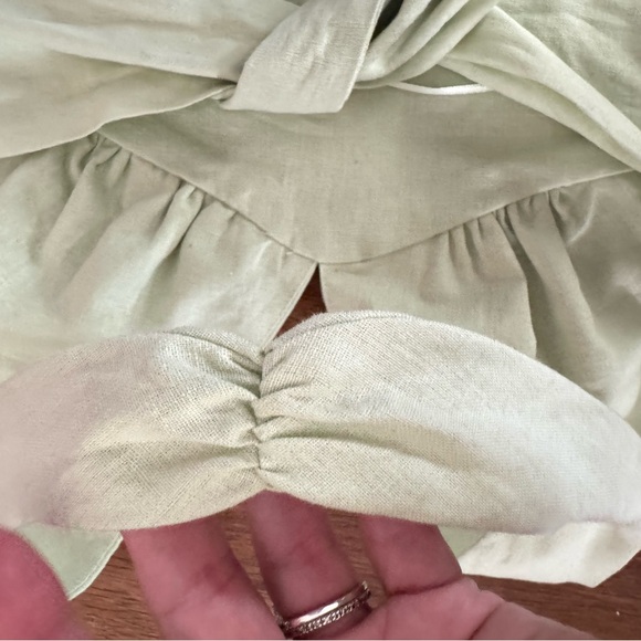 Zara Green Linen Crop Top - Picture 8 of 9